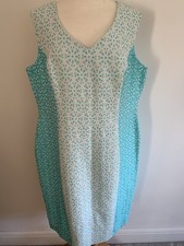 Collection Debenhams Ladies Blue & White Sleeveless Dress Size 18.