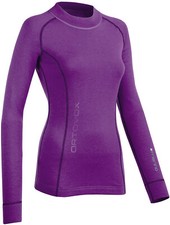 ORTOVOX 240 Merino Long sleeve Ladies Purple Ski Winter Thermals base layer top 