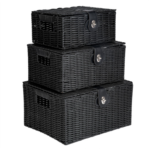 Wicker storage baskets with - baskets,