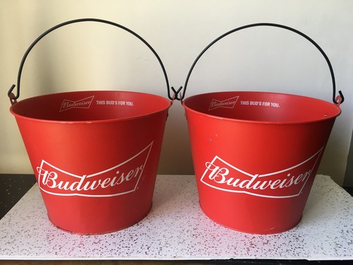 Budweiser red ice bucket - budweiser,