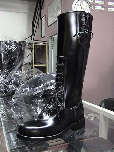 Tall police patrol front laces - police,