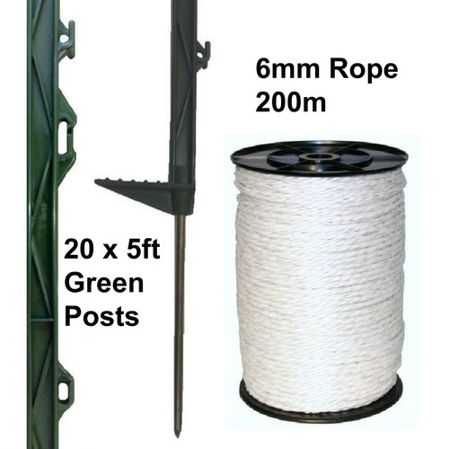Green 5ft posts 6mm - 20,