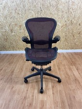 Herman Miller Aeron Chair Size B Fully Loaded Forward Tilted Lumbar Support  Red