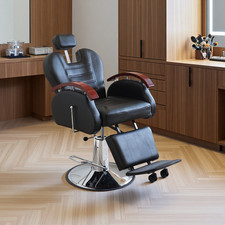 Barber Chair Salon Reclining Beauty Tattoo Shaving Hydraulic Heavy Duty Chairs