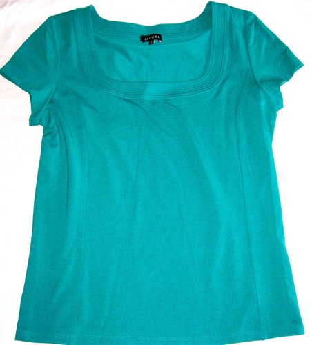 Jaeger scoop neck top - neck, bright