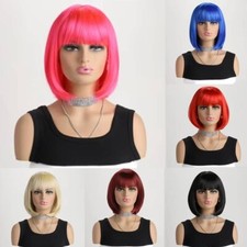 Short Bob Wig for Women Ladies Fancy Dress Wigs Cosplay Pop Party Hen Do Costume