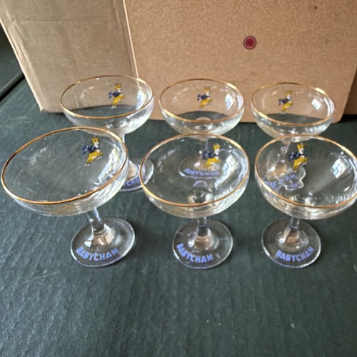 Babycham set glass - babycham,