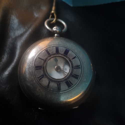 Antique half hunter silver - hunter,