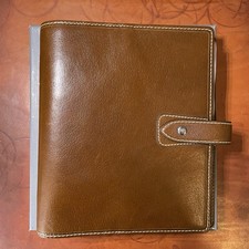 Filofax A5 Size Malden Organiser Planner Diary Book Ochre Leather With Inserts