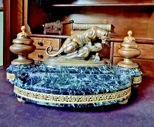Antique french bronze marble - antique,