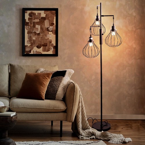Industrial head floor lamp - industrial, 3-head