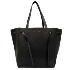 Auth CELINE Cabas Phantom Small With Belt - Dark Gray Soft grained calfskin
