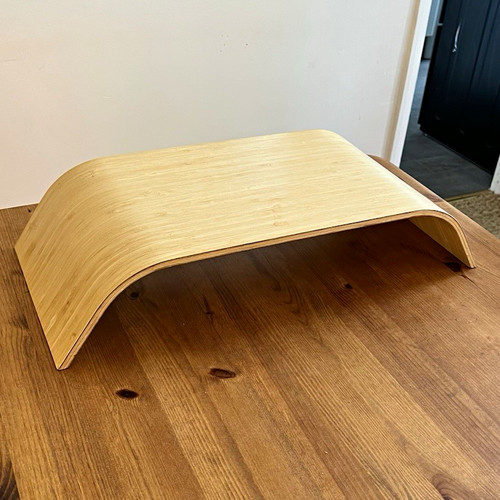 Wood curved adjustable - wood, laptop