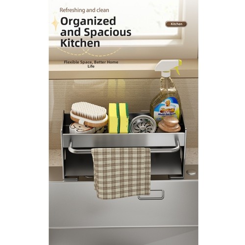 Sink organizer with - organizer, brush