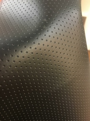 Semi perforated black faux - perforated,