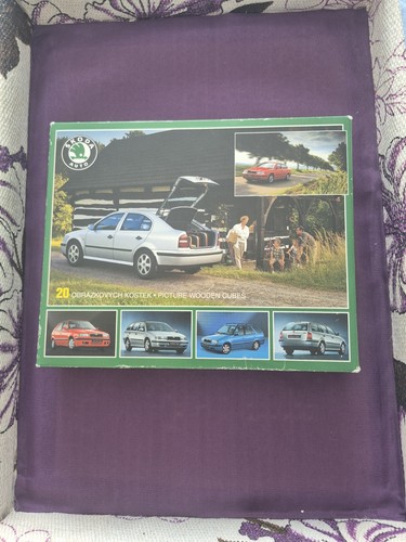 Skoda picture wooden cubes - picture,