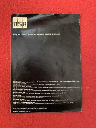 Bsr record player vintage - bsr,