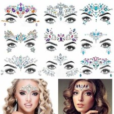 Face Gems Jewels Tattoo Sticker Adhesive Pride Festival Rave Party Body Make Up