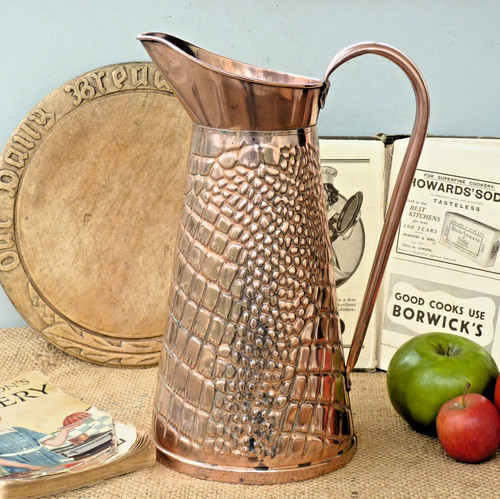 Copper jug vase art and - copper,
