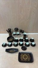 Vintage Denby Arabesque 1970s Coffee & Tableware Set 24 Pieces – Retro Stoneware