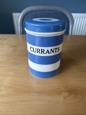 T G Green Cornishware Caddy CURRANTS Black Shield 14.5cm￼