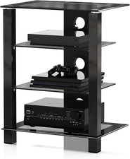 Hifi Stand 4 Tiers Glass TV