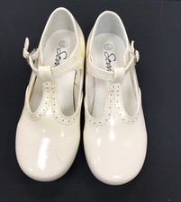 Girls Ivory  Cream T Bar