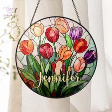 Personalized Colorful Tulips