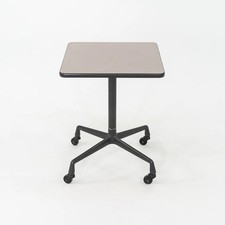 1980s Herman Miller Eames Rolling Side Table on Universal Base with Laminate 20"