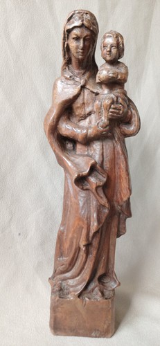 Old carved treen religous - old,