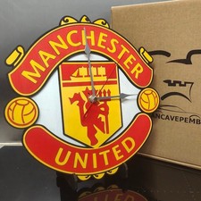 Man UTD Style Retro Wall Clock – Home, Man Cave, Workshop – Unique Gift