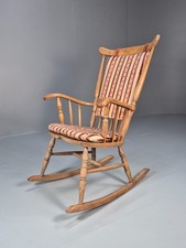 Vintage Danish Country Cottage Rocking Chair Oak Frame Traditional  EB10321 VCAR