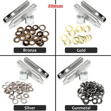 Eyelet Punch Die Tool Set Leather Craft Banner Kit Eyelets Grommet Washer 100set