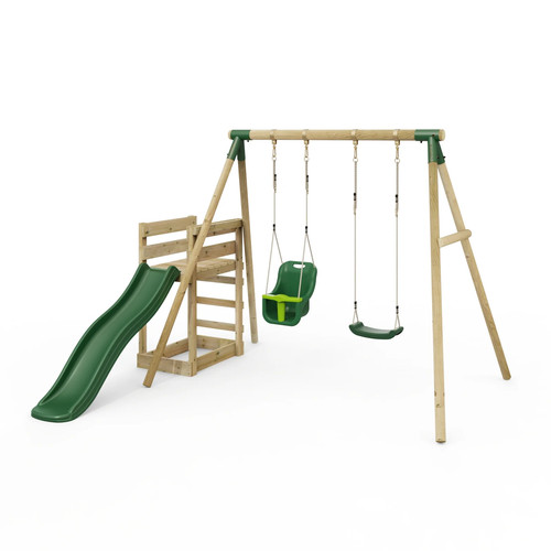 Rebo wooden garden swing - wooden,
