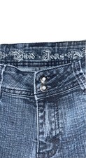 y2k jeans  Diamanté Low Waisted Dark Denim Vintage Second Hand size 10