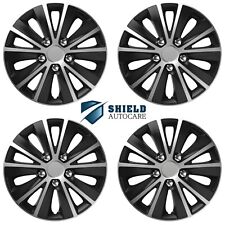 Wheel Trims 13" Hub Caps Rapide NC Plastic Covers Set of 4 Silver Black Fit R13