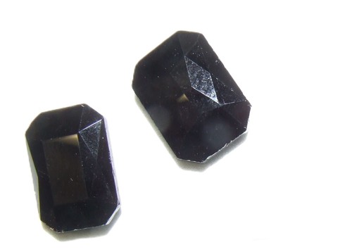 Cut glass faceted stones - glass,