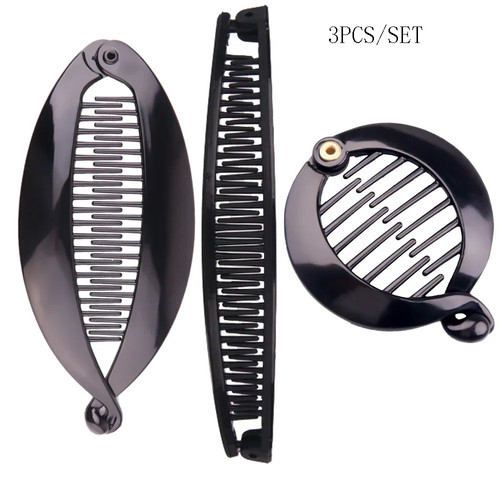 Set black fish hair clips - 3,