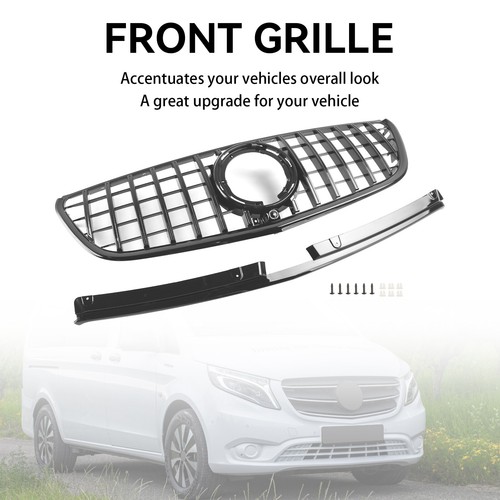 Black front grille grill - front, fit