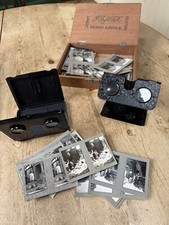 Pair Of Antique Folding 3-D Stereoscope Viewers With Vintage Photos