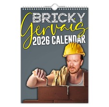2026 Wall Calendar - Bricky Gervais – Funny - Quirky - Christmas - Birthday