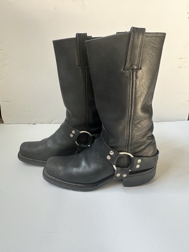 Frye matte black leather - black,