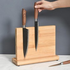 Magnetic Knife Block Holder Kitchen Cutlery Display Stand Knives Storage Rack