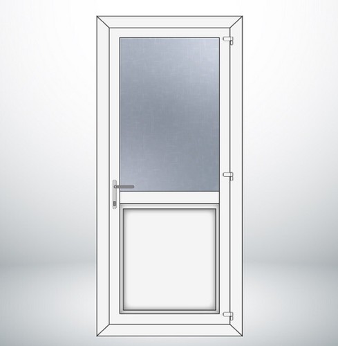 Upvc single door half glass - upvc,