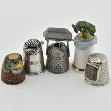 5x VTG Thimbles Silver Scenes