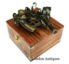 Vintage Nautical Brass Sextant