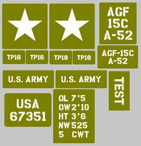 Stencil set suit ww2 - suit, war
