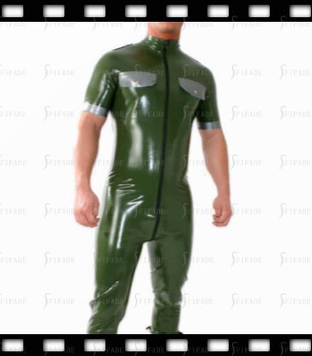 Latex catsuit unisex sleeves - catsuit,
