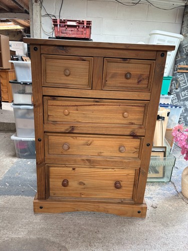 Pine chest drawers - pine, corona