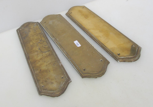 Vintage brass finger plate - finger,